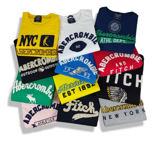 Combo 6 Camisetas Abercrombie, Tommy E Hollister Originais