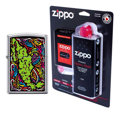 Combo Zippo Diseña Tu Mexico Mexipalli Mas Kit