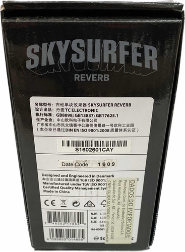 Pedal Guitarra Tc Electronic Skysurfer Reverb Novo Original