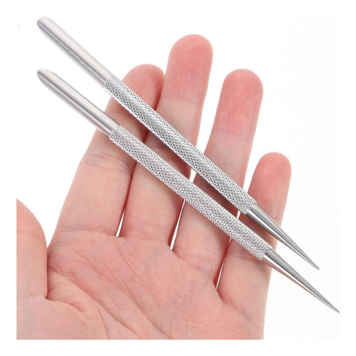 Balacoo 2 Pcs Metal Silver Cutticle Pusher Pusher Ferramenta