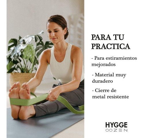 Imagen 6 de 10 de Cinturón Yoga Cinto Fitness Pilates Estiramiento 2,5 Metros