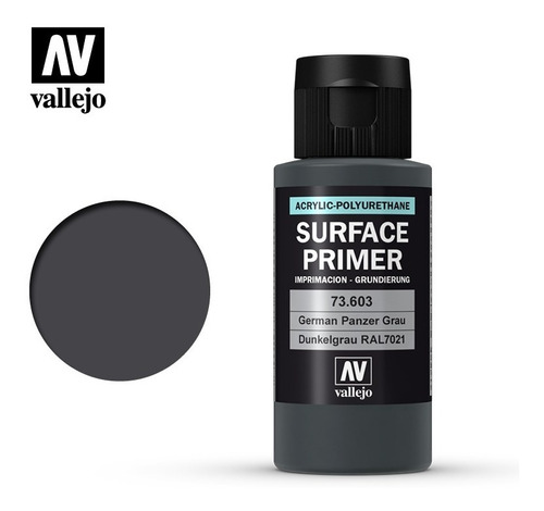 Tinta Surface Primer Vallejo Modelismo Branco Preto Cinza