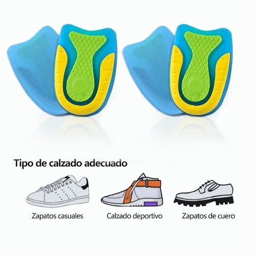 Imagen 2 de 9 de 2 Pares Taloneras Espolón Calcáneo Gel Plantilla Ortopédicas