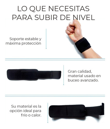 Muñequera Elástica Gym Con Correa De Soporte Para Entrenos