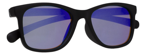 Óculos De Sol Infantil Armação Flexível Proteção Uv400 Buba Cor Da Armação Preto Cor Da Haste Preto Cor Da Lente Azul