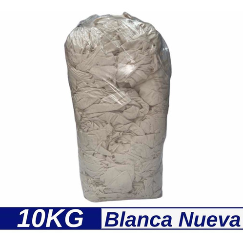 Trapos Limpieza Industrial - Blanco 100% Algodón Nuevo 10 Kg