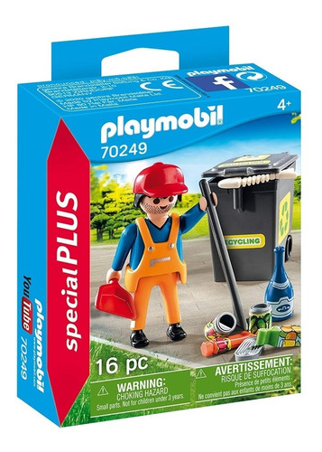 Muñeco Barrendero Playmobil Special Plus 70249