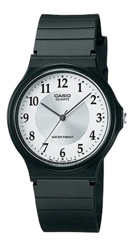 Reloj Casio Mq24 Clásico Original Unisex 35mm Color Del Bisel Negro Color Del Fondo Platabco