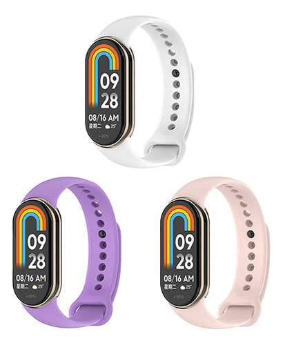 3x Pulseira Silicone Para Smartband Mi Band 9 Miband 9