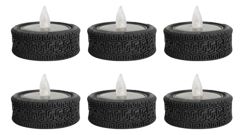 6 Piezas Led Velas Solares Velas Tealight Velas Luz Nocturna