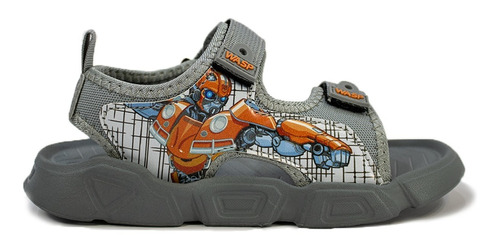 Huarache Niño Robot Transformer Velcro Playa Alberca Sandali