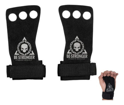 Hand Grip 3 Furos Fit Cross Wod Proteção Be Stronger Tamanho M