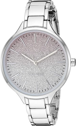 Reloj Nine West Para Dama De Pulsera, Con Manecilla Plateada