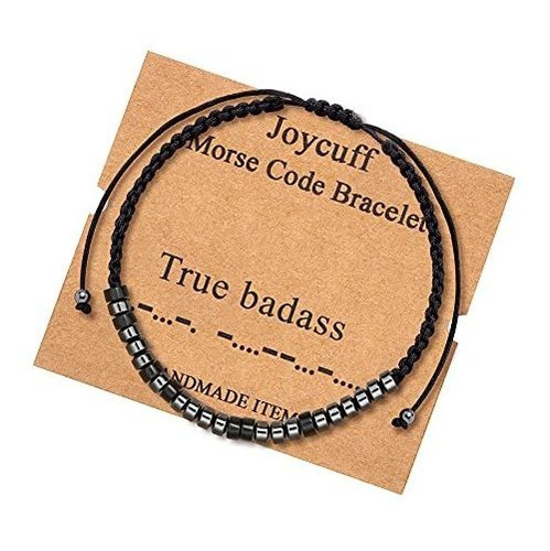 Joycuff Verdadera Badass Morse Code Pulseras Para X3qlj