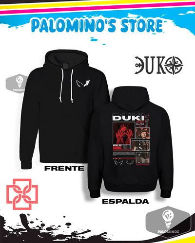 Sudadera Duki Modo Diablo Trap Red Ssj Ameri Tour Unisex Ada