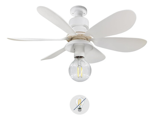 Ventilador De Techo Tianlai Lv12w20 42 Cm 100w 12w Cantidad De Aspas 6 Estructura Blanco Aspas Blanco Frío Diámetro 41.91 Cm Frecuencia 50hz Material De Las Aspas Plástico