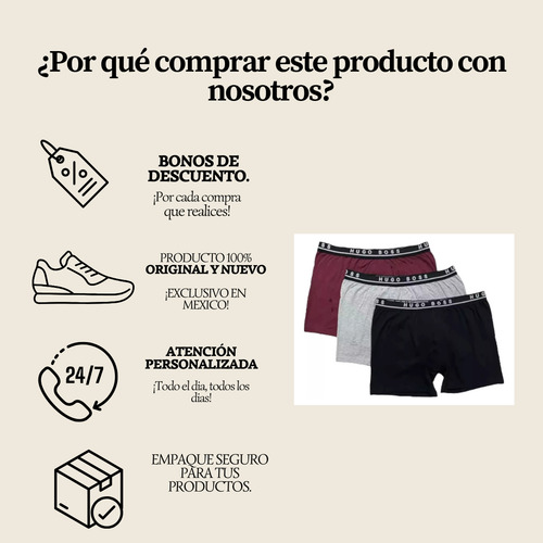 Boxer Hugo Boss 3 Pack Brief 7181 Algodón Elástico Original
