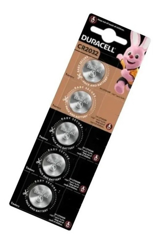 Pack Tira 5 Pilas Botón Duracell Cr2032 Dl2032