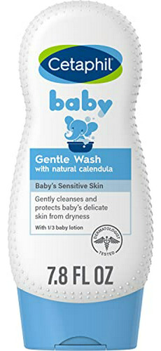 Cetaphil Baby Gentle Wash Con Caléndula Orgánica, 7.8 Onzas.