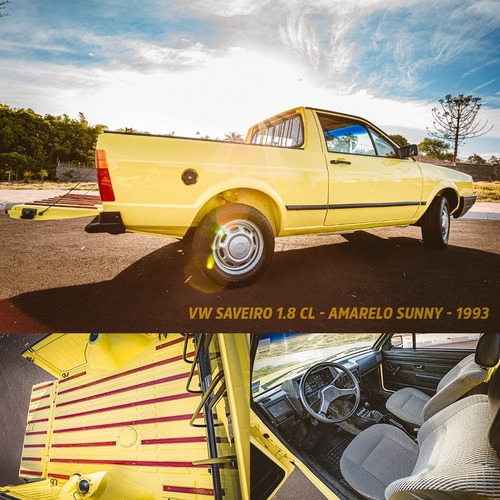 Imagem 1 de 15 de Vw Saveiro 1.8 Cl Gasolina - Amarelo Sunny (doc) - 1993