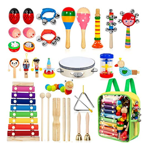 Taimasi Instrumentos Musicales Para Niños, 33 Piezas, 18 Tip