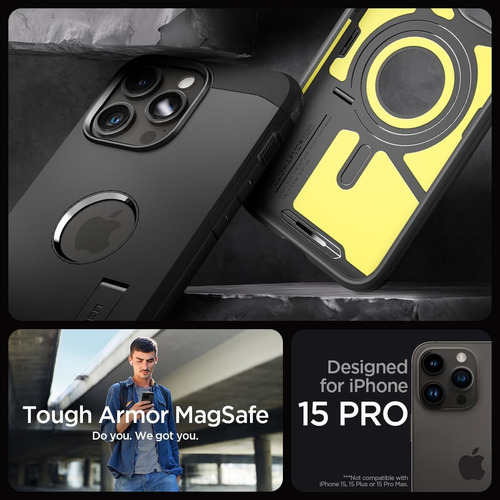 Case Funda Spigen Tough Armor Magsafe iPhone 15 Pro 6.1