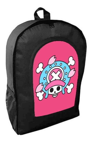 Mochila Negra Anime One Piece Adulto / Escolar M16