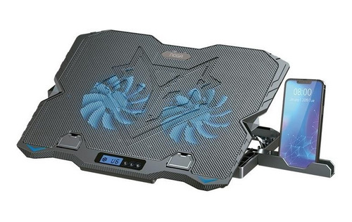 Base Doble Cooler Led Rgb Gamer Luz Notebook 13a17 Premium