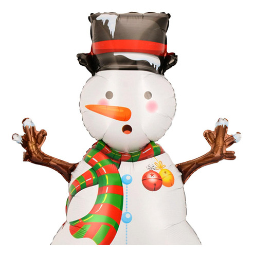 M Balão De Natal Balão De Pé Feliz Boneco De Neve 120x75cm