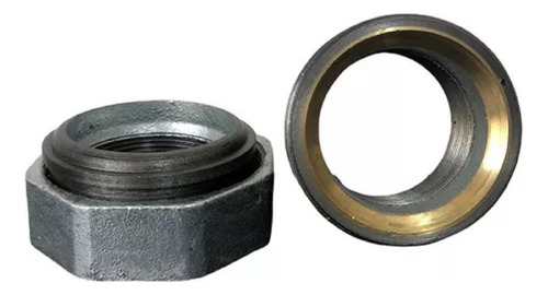 Unión Universal Hierro Negro 2 Pulgadas Roscada Reforzada