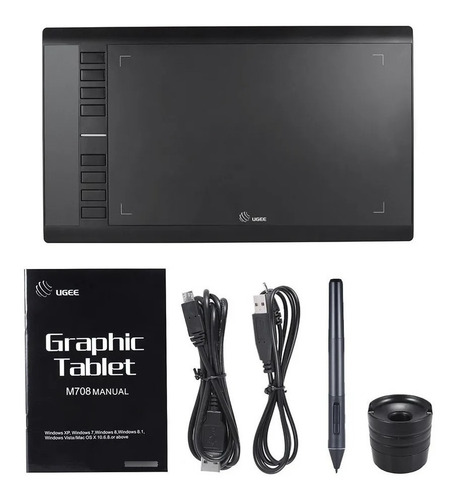 Imagen 5 de 7 de Tableta Grafica Digitalizadora Ugee M708 Area Activa 10x6pul