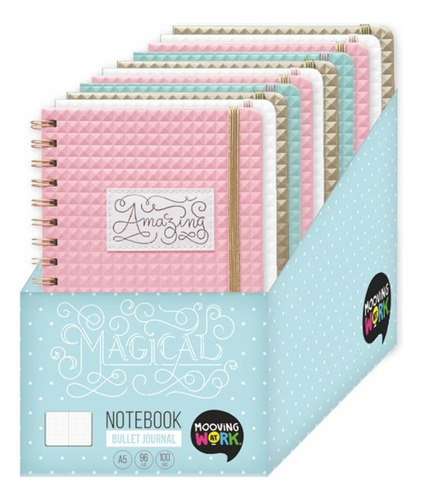 Libreta Mooving Diamond A5 Hojas Punteadas Color Aleatorio