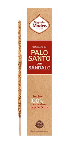 Sahumerio Sagrada Madre Palo Santo Con Sándalo 3 Cajas