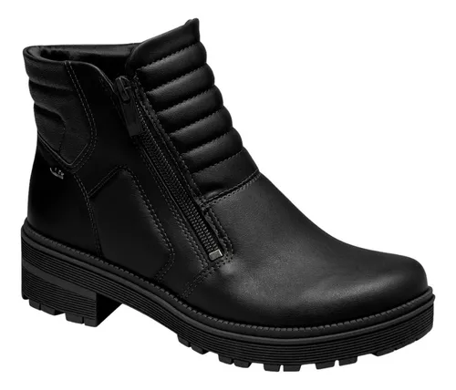 Bota Dakota Salto Grosso Tratorado Cano Baixo Ziper Feminino