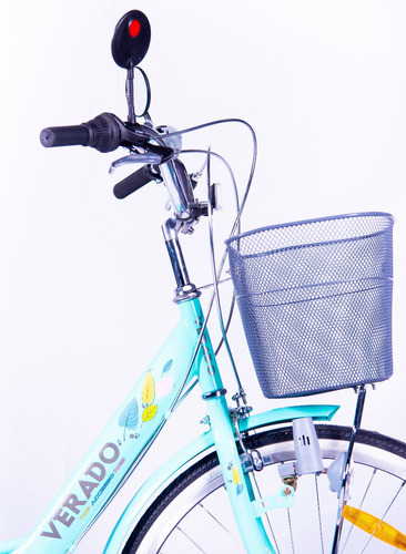 Bicicleta Dama Rodado 26 Canasto Luz Cambios Shimano Parrill