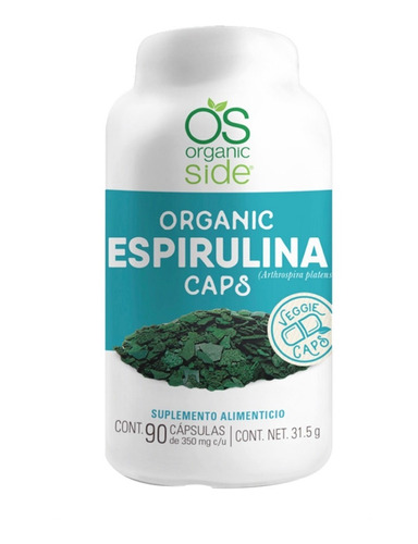 Cápsulas Espirulina Orgánica 90pz Organic Side Vegetal