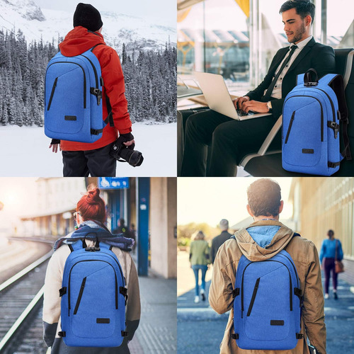 Mochila Estuche Porta Computadora 15,6 Pulgadas | Azul