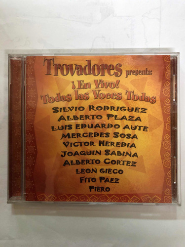 Cd Trovadores En Vivo Fito Páez Piero Sabina Leon Gieco