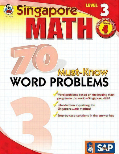 70 Must-know Word Problems, Grade 4, De Singapore Asian Publishers. Editorial Frank Schaffer Publications, Tapa Blanda En Inglés