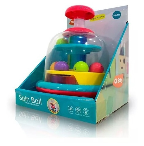 Imagen 3 de 6 de Juego Spin Ball Torbellino De Pelotitas Ok Baby Para Bebe Color Multicolor