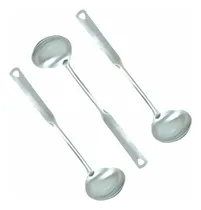 Comprar 3 Cucharones De Acero Inoxidable 75ml 30cm De Largo