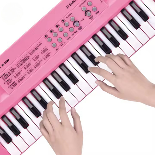 Mini Teclado Electrónico Con 37 Teclas Y Micrófono Infantil