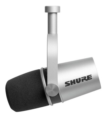 Imagen 2 de 5 de Micrófono Shure MV7 dinámico unidireccional plateado
