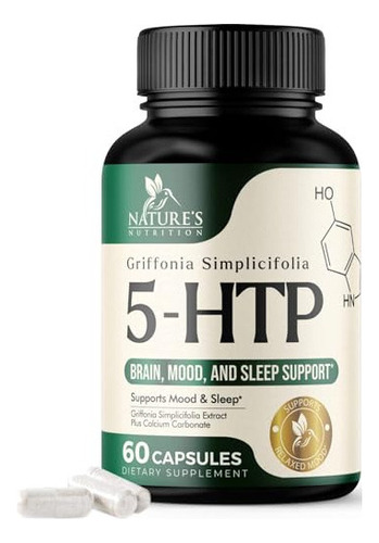 Cápsulas De 5-htp 200 Mg 5htp Plus Calcio Para La Calma Y E