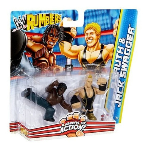 Figura 2-pack Wwe Rumblers R-truth Y Jack Swagger