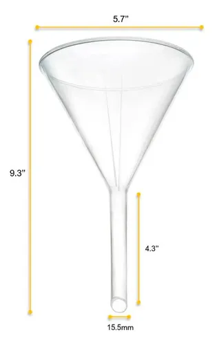Embudo De Filtración De 5,7 - Resistente A Productos Químic