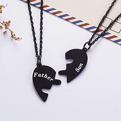 Ralukiia Juego De Collar A Juego Con Corazón De Padre E Hijo