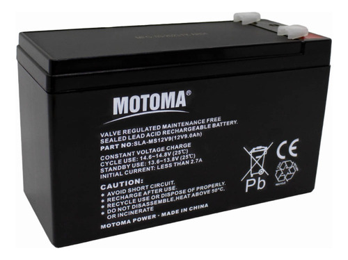 Imagen 1 de 9 de Bateria Recargable 12v 9ah Motoma Ms12v9 Ups San Martin 