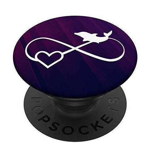 Infinity Love Dolphin Popsockets Popgrip: Empuñadura Interca