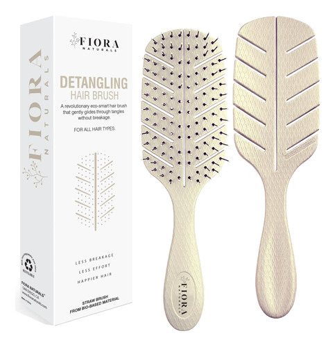 Cepillo Desenredante De Fiora Naturals - Cerdas De Cepillo D